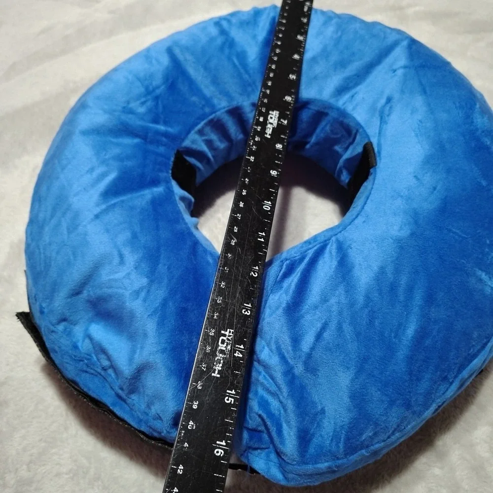 Tonqixope‎ Inflatable Dog Collar XL Blue Soft Protective Surgery Donut Comfort